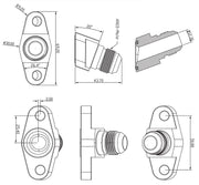 Aeroflow 20° Turbo Drain Adapter -10AN (AF463-18)