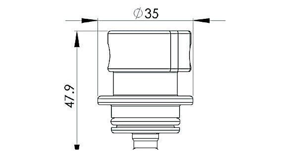Aeroflow Fuel Rail Adapter (Black) (AF64-2062BLK)