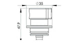 Aeroflow Fuel Rail Adapter (Silver) (AF64-2062S)