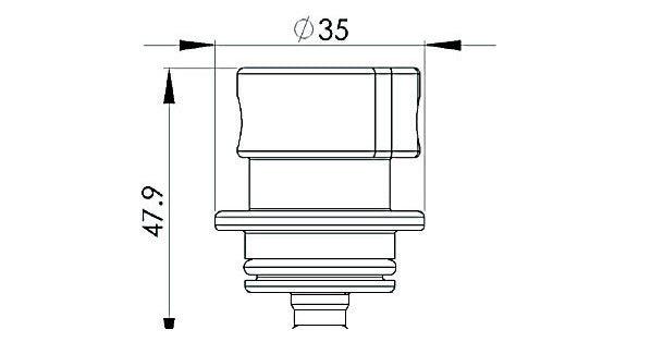 Aeroflow Fuel Rail Adapter (Blue) (AF64-2062)