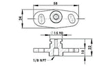 Aeroflow Fuel Rail Adapter (Silver) (AF64-2066S)
