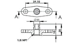 Aeroflow Fuel Rail Adapter (Blue) (AF64-2068)