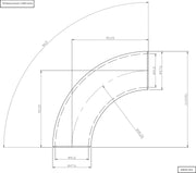 Aeroflow 1-7/8" (48mm) Steam Pipe Tube, 90 Degree Bend, 2.5D Radius (AF8533-1875)