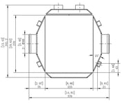 Aeroflow Water to Air Intercooler, 14" x 15" x 4.6&quot (AF90-3002)
