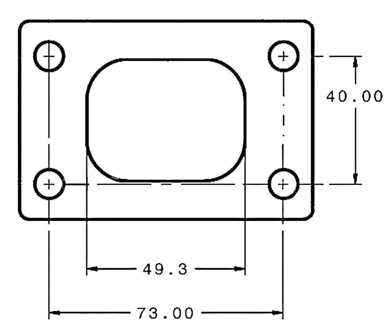 Aeroflow T28 Stainless Steel Turbine Inlet Flange (AF9551-0001)