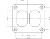 Aeroflow Stainless Steel Turbine Inlet Flange Twin Entry (AF9551-0003)