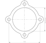 Aeroflow Stainless Steel Turbine Outlet Flange (AF9551-0006)