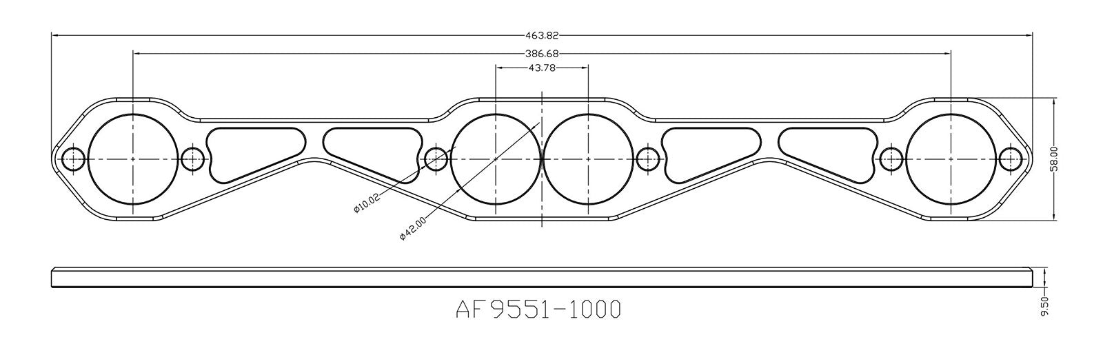 Aeroflow SB Chev 1-5/8" Round Port Header Flange (AF9551-1000)