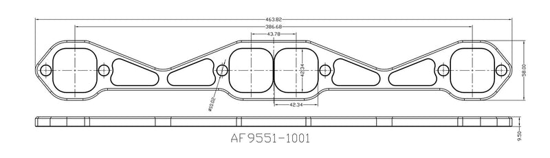 Aeroflow SB Chev 1-3/4" Square Port Header Flange (AF9551-1001)