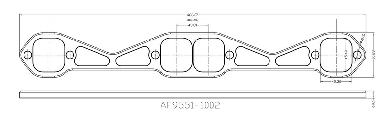 Aeroflow SB Chev 1-7/8" Square Port Header Flange (AF9551-1002)