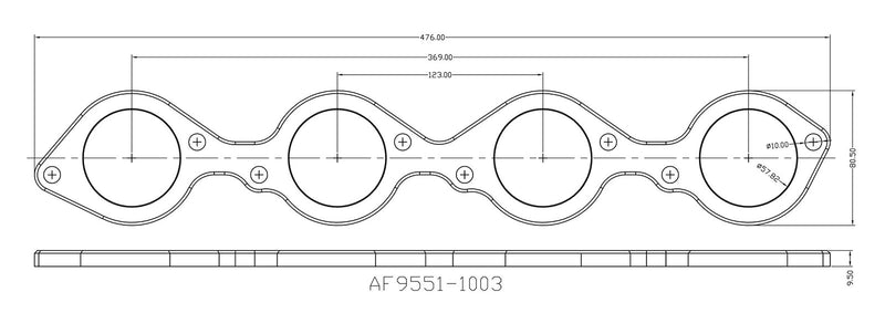 Aeroflow BB Chev 2-1/4" Round Port Header Flange (AF9551-1003)