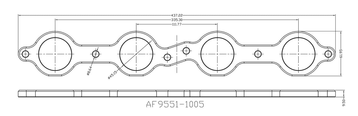 Aeroflow GM LS 1-3/4" Round Port Header Flange (AF9551-1005)