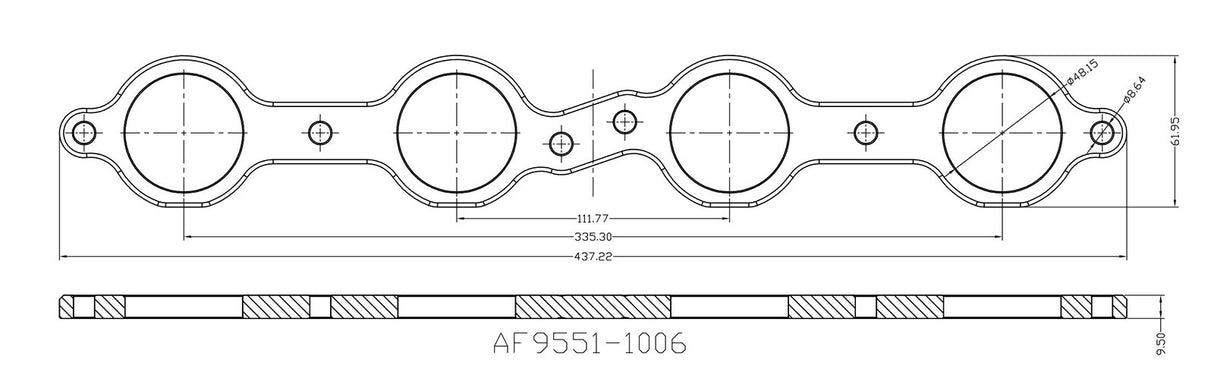 Aeroflow GM LS 1-7/8" Round Port Header Flange (AF9551-1006)