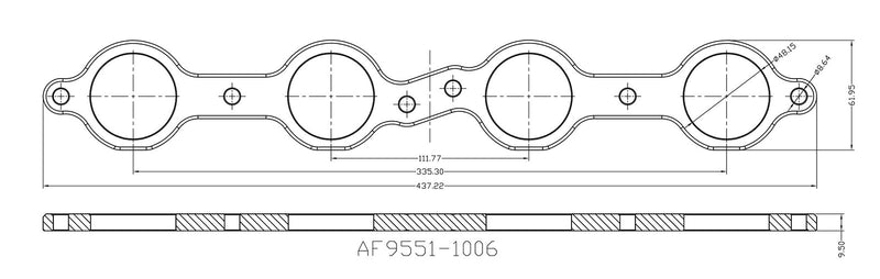 Aeroflow GM LS 1-7/8" Round Port Header Flange (AF9551-1006)