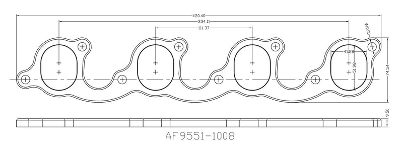 Aeroflow Ford Cleveland 1-7/8" Oval Port Header Flange (AF9551-1008)