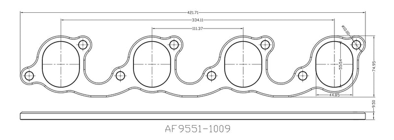 Aeroflow Ford Cleveland 2" Oval Port Header Flange (AF9551-1009)