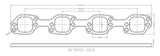 Aeroflow SB Ford 1-7/8" Square Port Header Flanges (AF9551-1014)