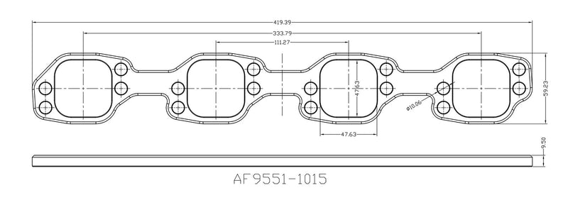 Aeroflow SB Ford 2" Square Port Header Flanges (AF9551-1015)