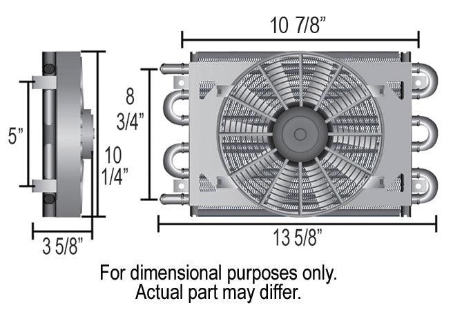 Derale Dyno-Cool 8 Pass Remote Mount Cooler with Fan (DP12732)