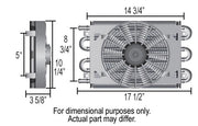 Derale Dyno-Cool 8 Pass Remote Mount Cooler with Fan (DP12733)