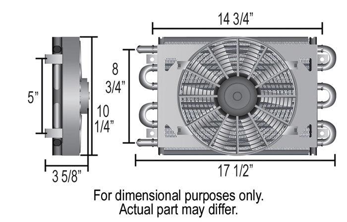 Derale Dyno-Cool 8 Pass Remote Mount Cooler with Fan (DP12733)