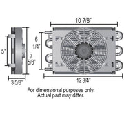 Derale Dyno-Cool 6 Pass Remote Mount Cooler with Fan (DP12740)