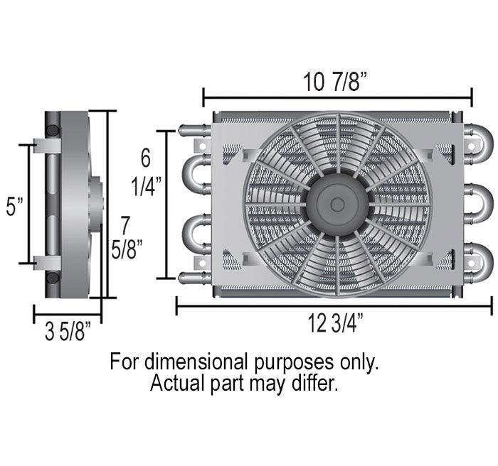 Derale Dyno-Cool 6 Pass Remote Mount Cooler with Fan (DP12740)