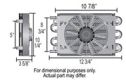 Derale Dyno-Cool 8 Pass Remote Mount Cooler with Fan (DP12742)