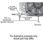 Derale Universal Standard Series In-Line Fluid Thermostat -6 AN x -6 AN (DP13021)
