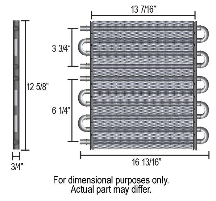 Derale Dual Circuit Tube & Fin Cooler (DP13302)