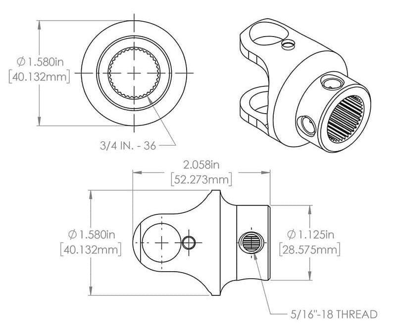 Flaming River Billet Universal Joint (FR1711)