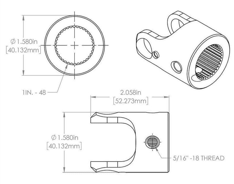 Flaming River Billet Universal Joint (FR1712DD)