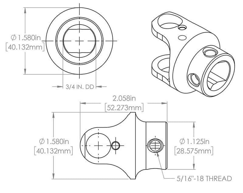 Flaming River  Billet Universal Joint (FR1716DD)