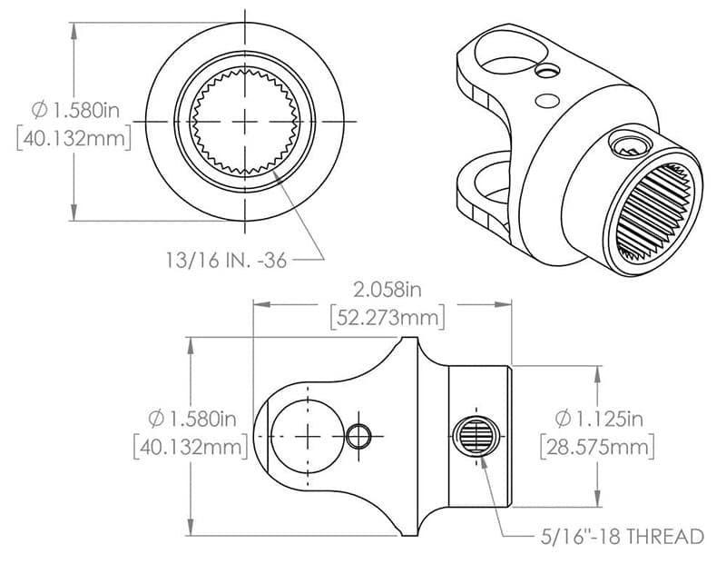 Flaming River Billet Universal Joint (FR1758)