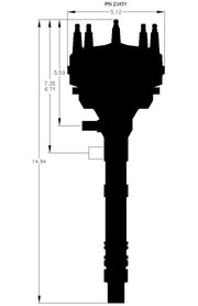 MSD Pro-Billet Hall Effect Cam Sync Distributor (MSD23451)