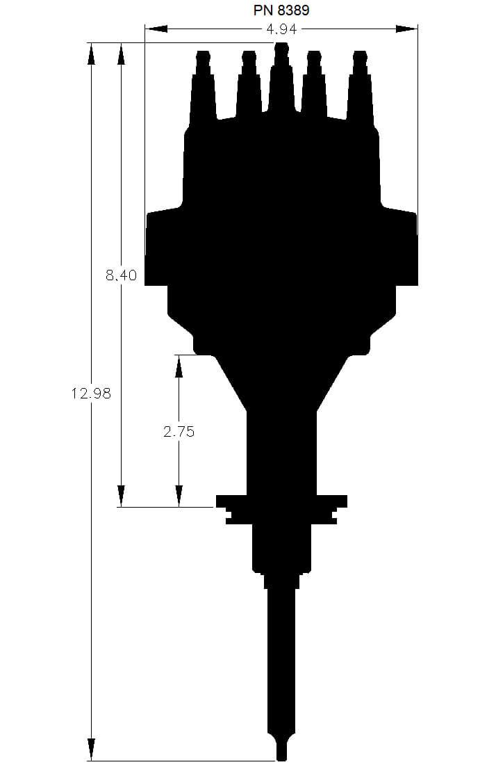 MSD Ready To Run Distributor with Vacuum Advance (MSD8389)