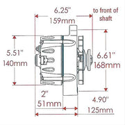 Powermaster Chrome Smooth Look Alternator (PM17297)