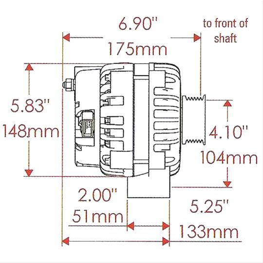 Powermast Polished GM Style AD Alternator (PM28302)