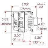 Powermast Polished GM Style AD Alternator (PM28302)