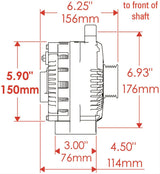 Powermaster Chrome Ford 3G Large Alternator (PM37759)