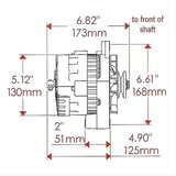 Powermaster Natural Finish GM/Chevy Alternator XS Volt (PM478028)