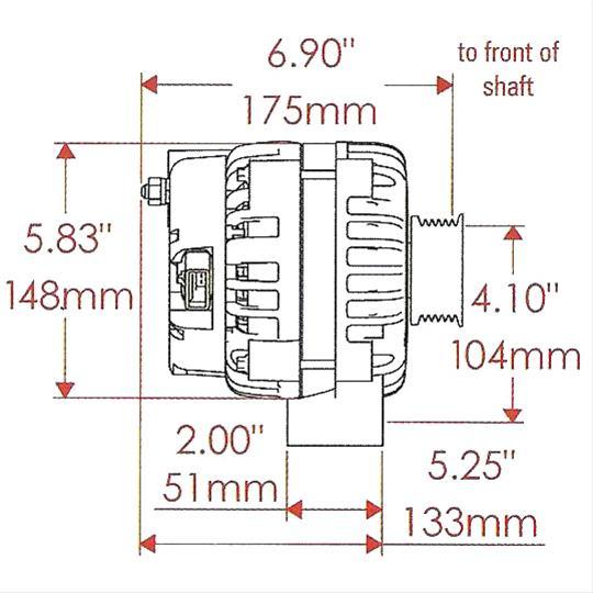 Powermaster Natural GM Style AD Alternator (PM48302)