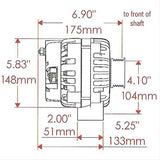 Powermaster Black GM Style AD Alternator (PM58237)