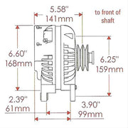 Powermaster Natural Finish Chrysler Alternator (PM7018)