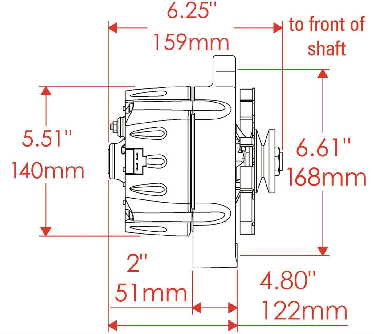 Powermaster Natural GM 12si Original Look Alternator (PM7294)