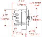 Powermaster Natural GM 12si Original Look Alternator (PM7294)