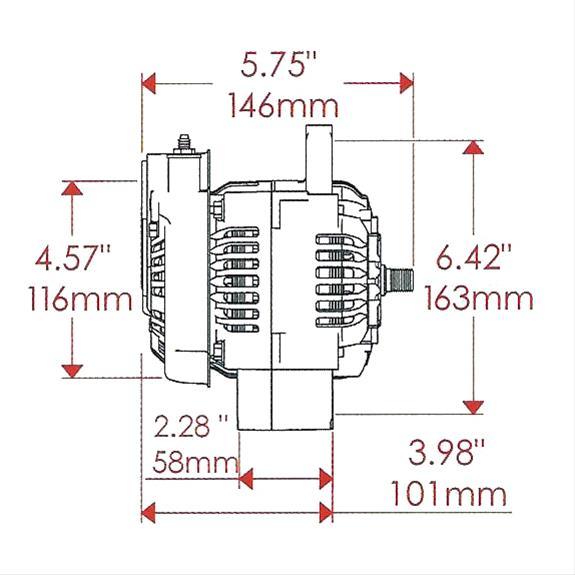 Powermaster Black GM Denso Style Race Alternator (PM8136)