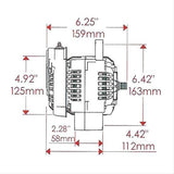 Powermaster Black Denso XS Volt Racing Alternator (PM8158)