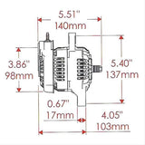 Powermaster Black Denso XS Volt Racing Alternator (PM8168)
