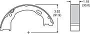 Wilwood Replacement Rear Hand Brake Shoes (WB150-6244K)